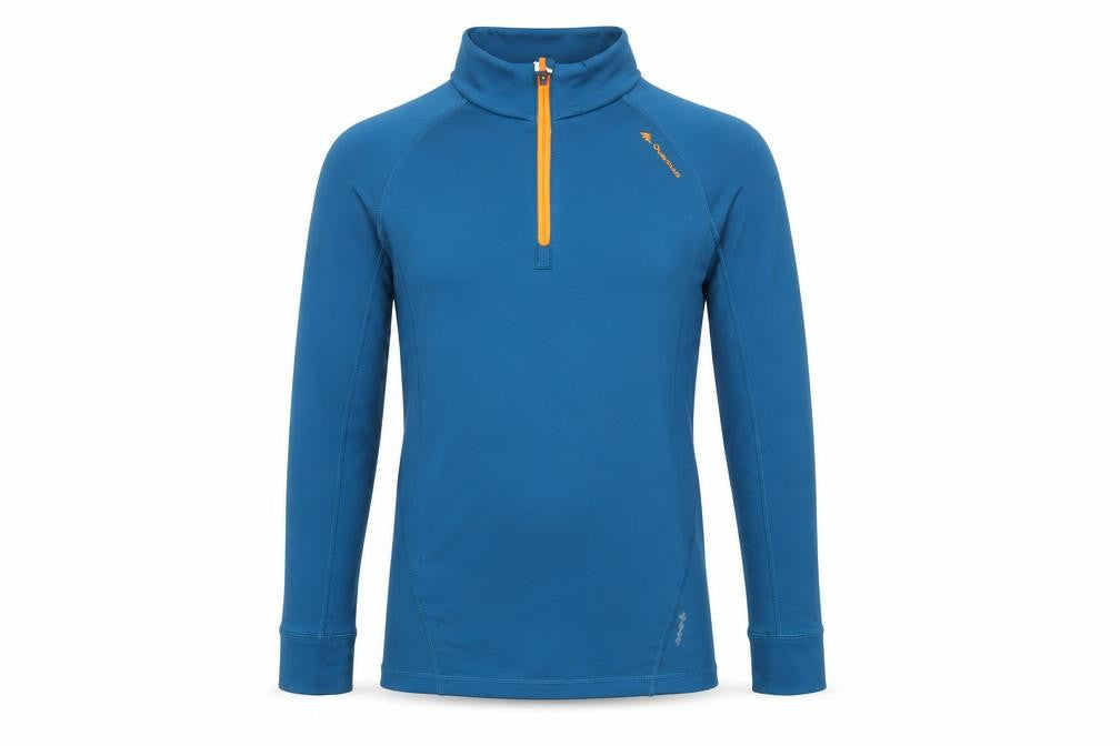 Oxylane Boys Blue Polyester Pullover Sweatshirt Size 10 Years Zip - Lightweight