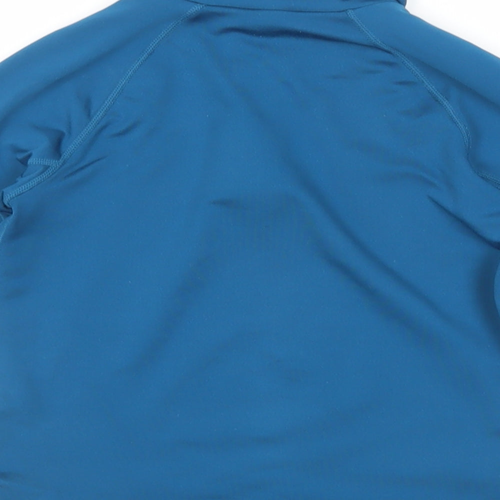 Oxylane Boys Blue Polyester Pullover Sweatshirt Size 10 Years Zip - Lightweight