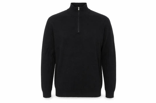 Burton Mens Black High Neck Cotton Pullover Jumper Size L Long Sleeve
