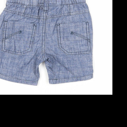 Brand and care label for Next Baby Blue Cotton Cropped Jeans, size 9-12, Months Drawstring