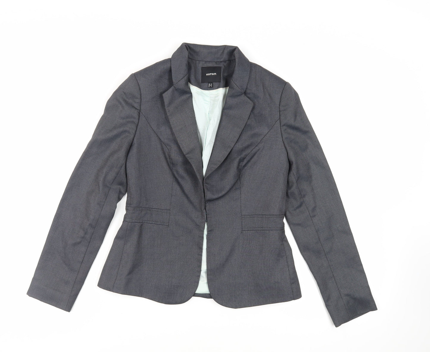Koton Womens Grey Jacket Blazer Size 8 Hook & Eye