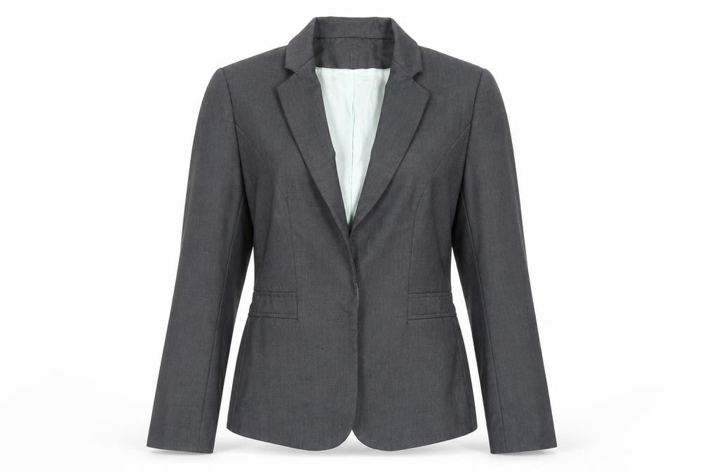 Koton Womens Grey Jacket Blazer Size 8 Hook & Eye