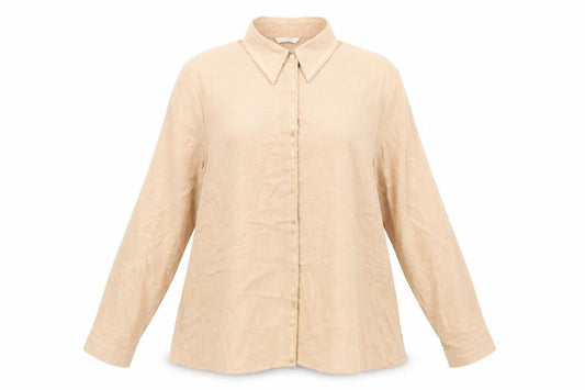 Marks and Spencer Womens Orange Viscose Basic Button-Up Size 20 Collared