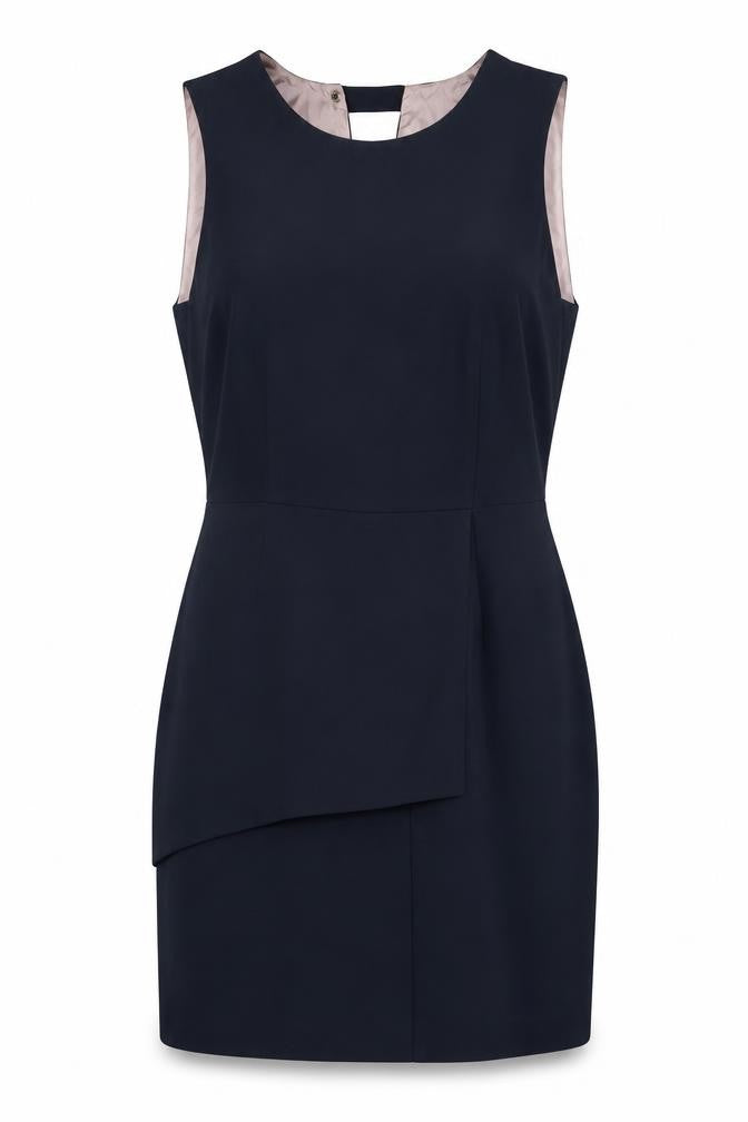 NEXT Womens Blue Polyester Bodycon Size 14 Round Neck Zip