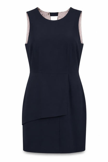 Next Womens Blue Polyester Bodycon Size 14 Round Neck Zip