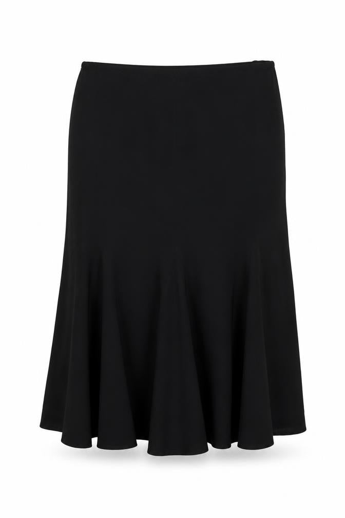 After Dark Womens Black Viscose Flare Skirt Size 14