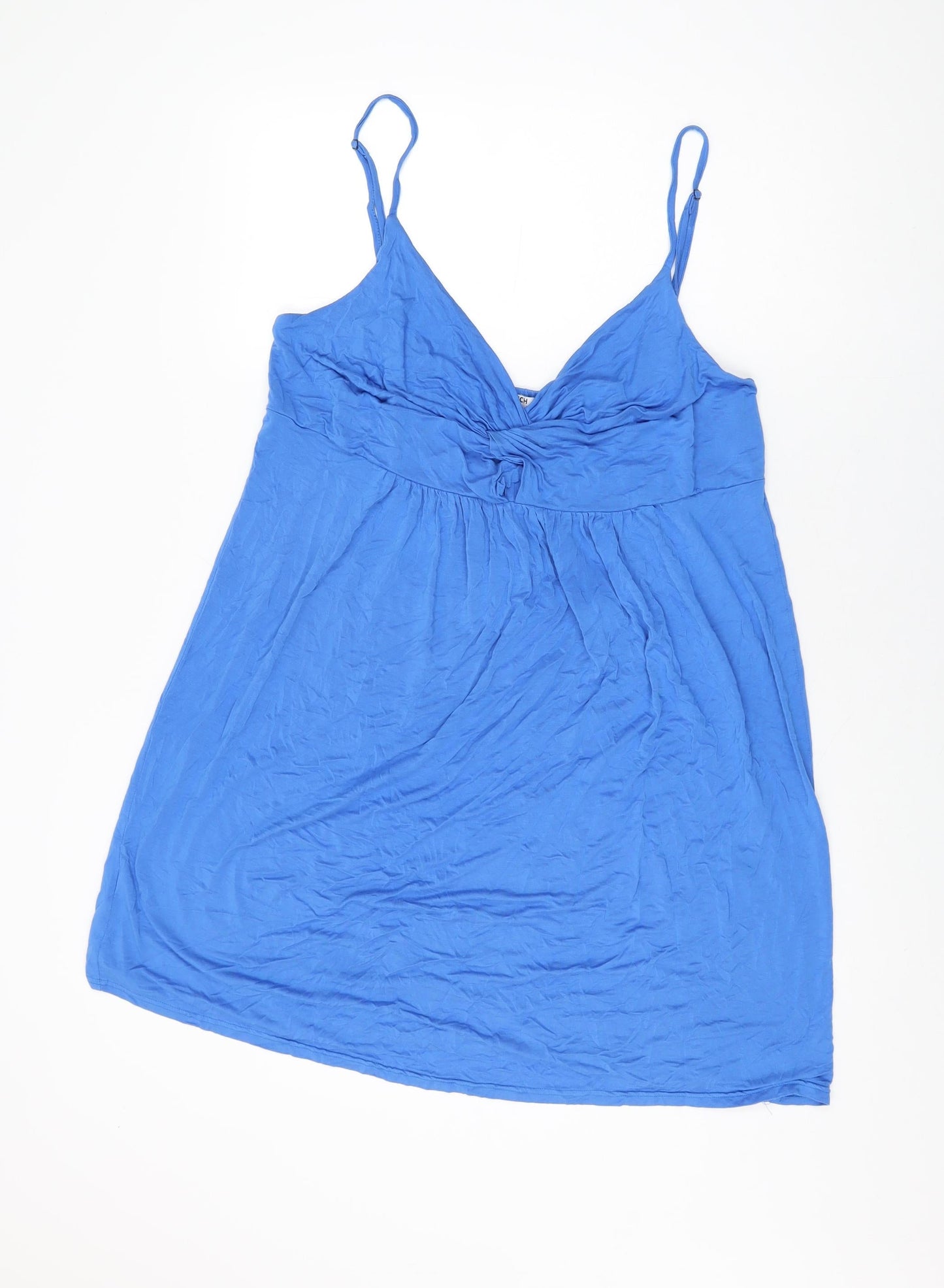 HOTOUCH Womens Blue Viscose Basic T-Shirt Size 2XL V-Neck