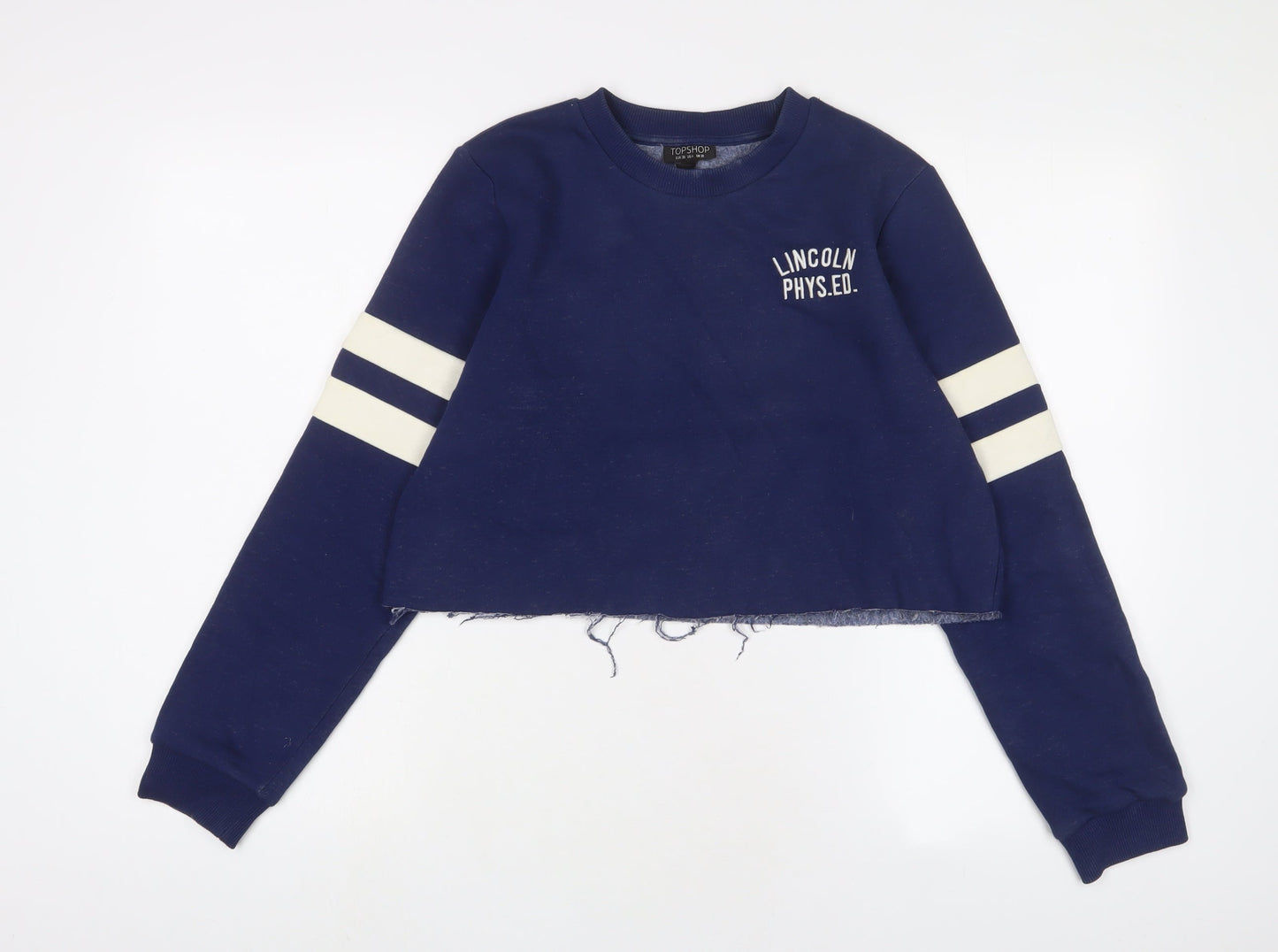 Tophop Womens Blue Cotton Pullover Sweatshirt Size 10 Pullover