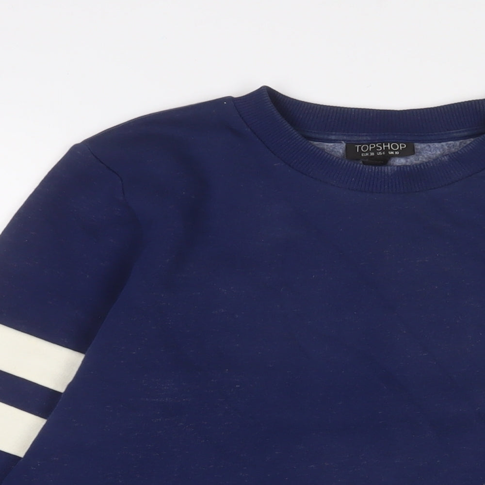 Tophop Womens Blue Cotton Pullover Sweatshirt Size 10 Pullover