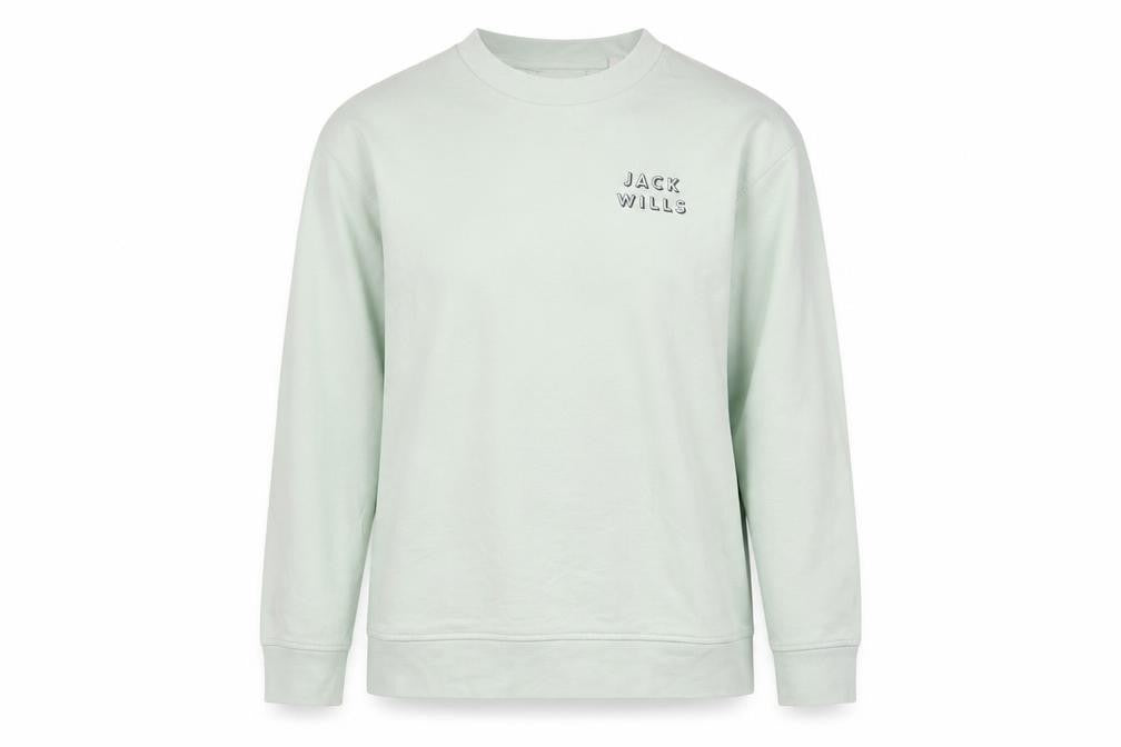 Jack Wills Womens Green Cotton Pullover Sweatshirt Size 12 Pullover