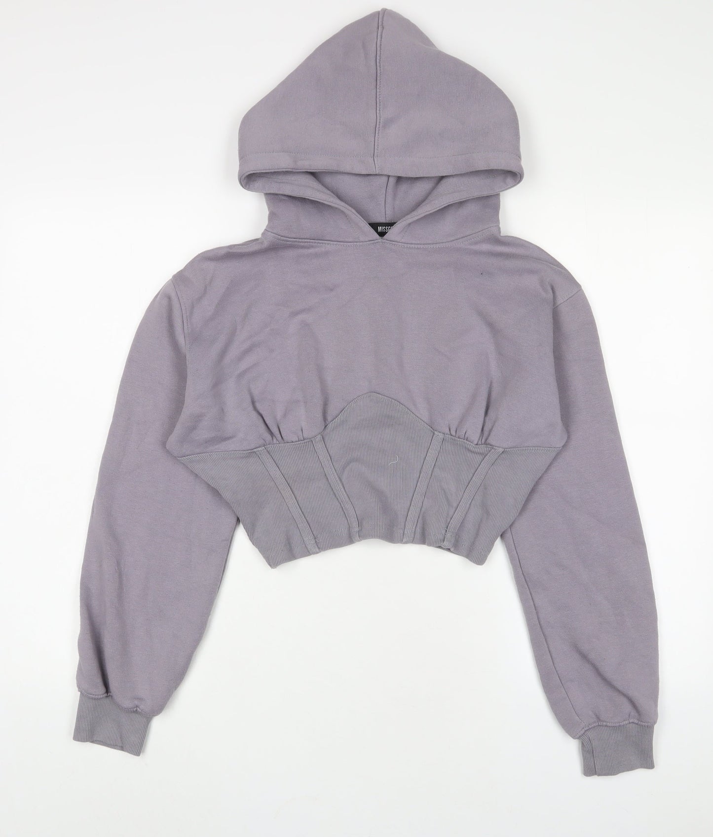 Missguided Womens Purple Cotton Pullover Hoodie Size 10 Pullover