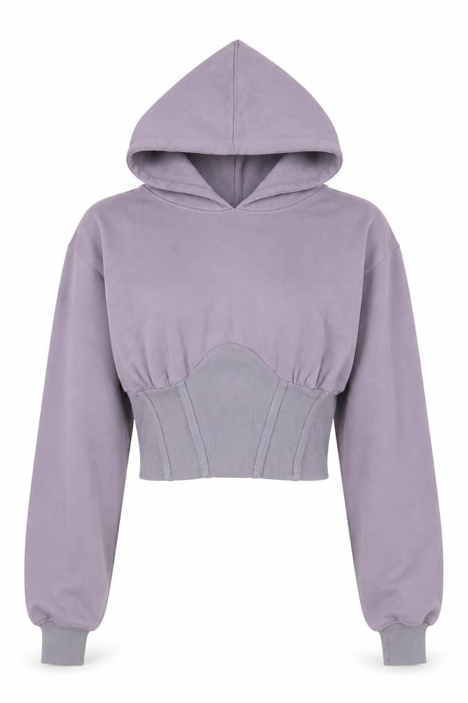 Missguided Womens Purple Cotton Pullover Hoodie Size 10 Pullover