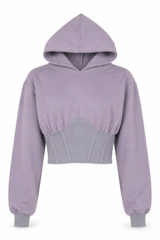 Missguided Womens Purple Cotton Pullover Hoodie Size 10 Pullover