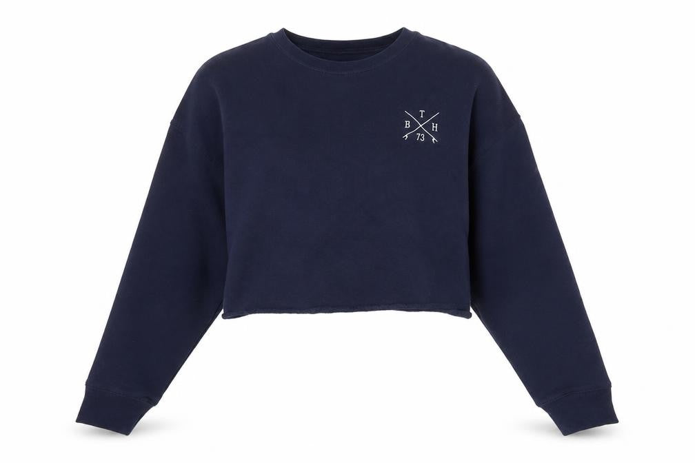 Bella + Canvas Womens Blue Cotton Pullover Sweatshirt Size M Pullover