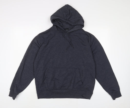 Bakaruda Mens Grey Cotton Pullover Hoodie Size M