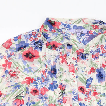 EWM Womens Multicoloured Fair Isle Polyester Basic Blouse Size 18 Collared