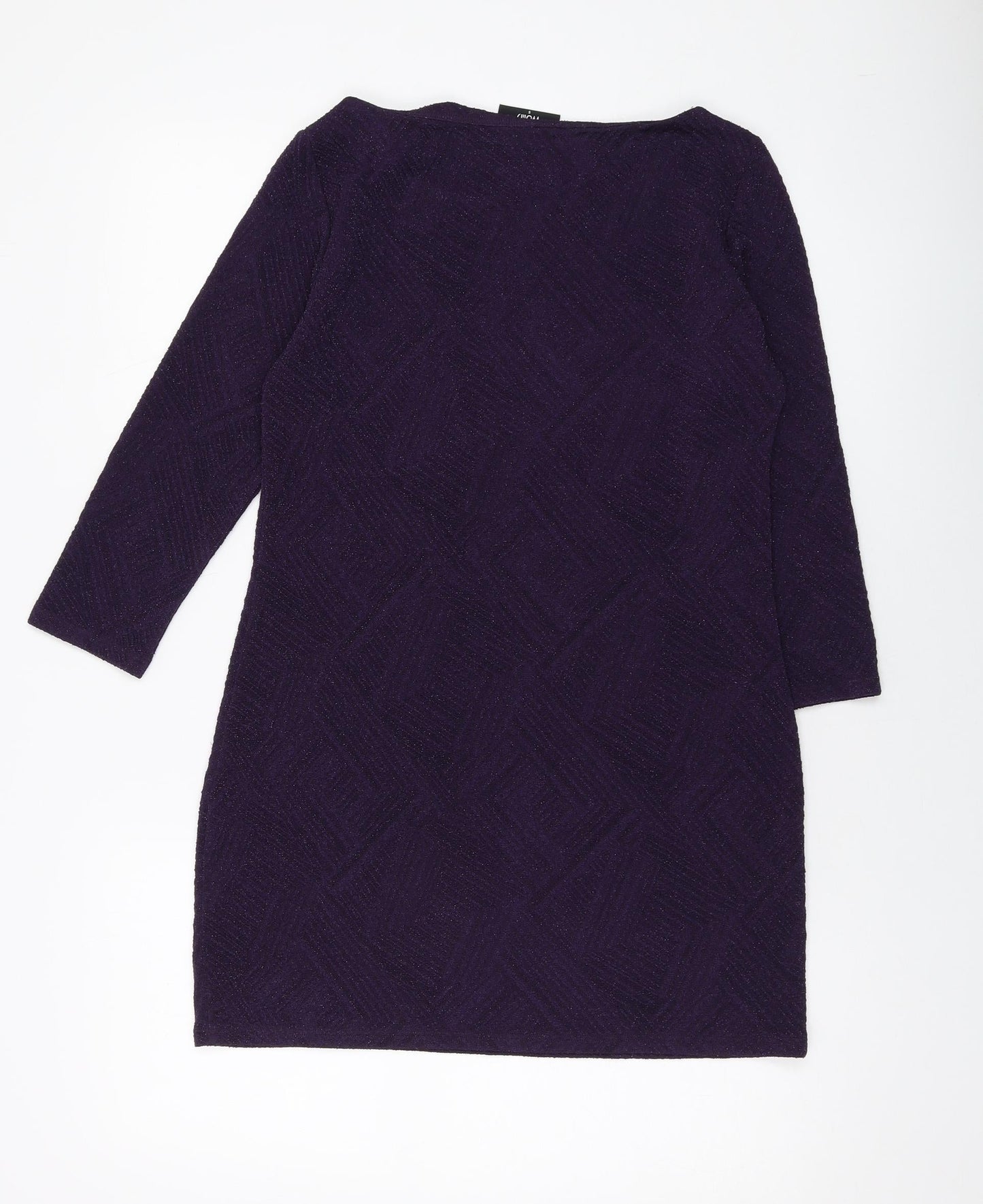 Wallis Womens Purple Polyester Basic Blouse Size S Round Neck