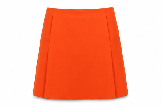 COS Womens Orange Polyester A-Line Skirt Size 8 Zip