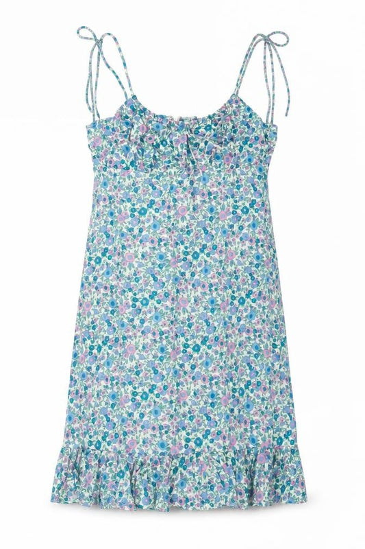 Motel Rocks Womens Multicoloured Floral Viscose Mini Size S Round Neck Zip