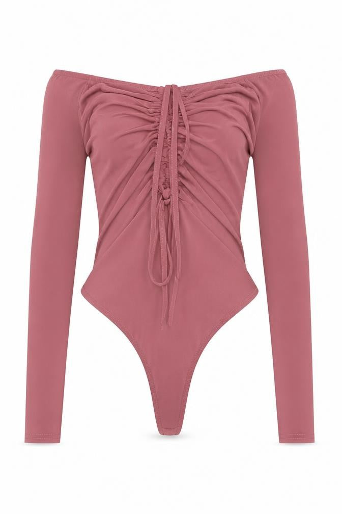 Missguided Womens Pink Polyester Bodysuit One-Piece Size 8 Snap