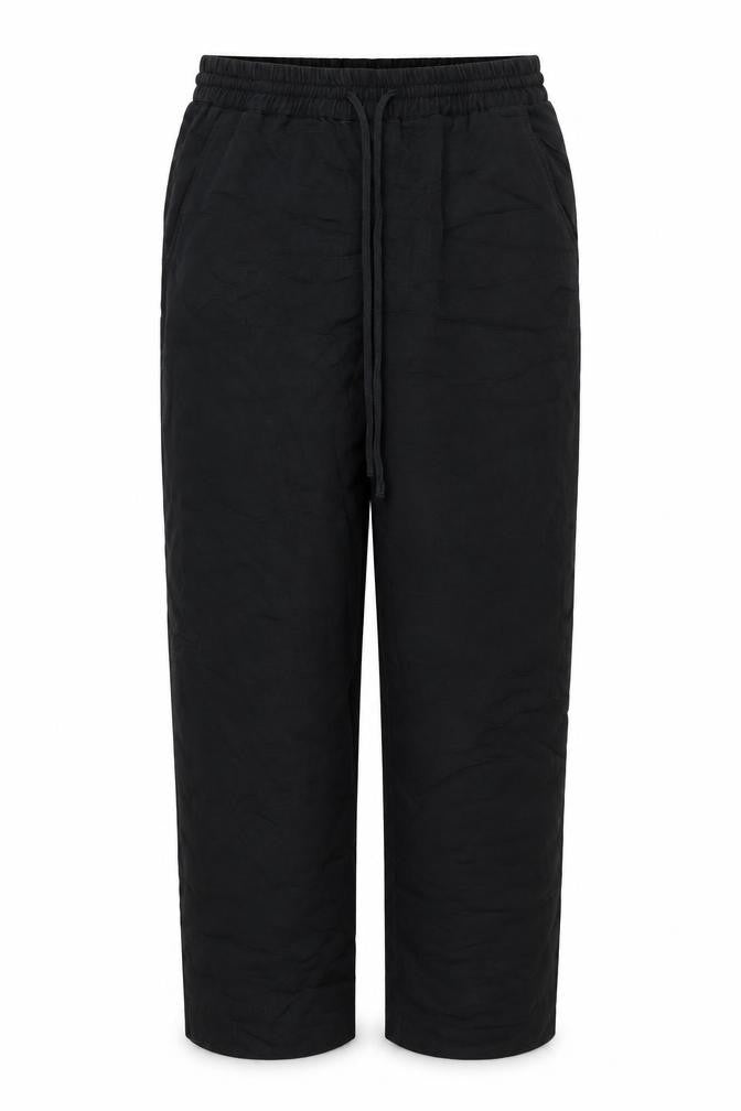 H&M Womens Black Lyocell Harem Trousers Size S L25 in Regular Drawstring