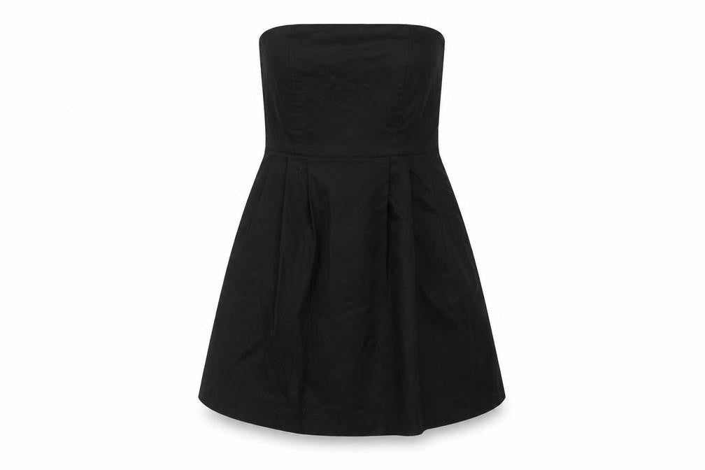 SOHO Womens Black Polyester A-Line Size 14 Square Neck Zip