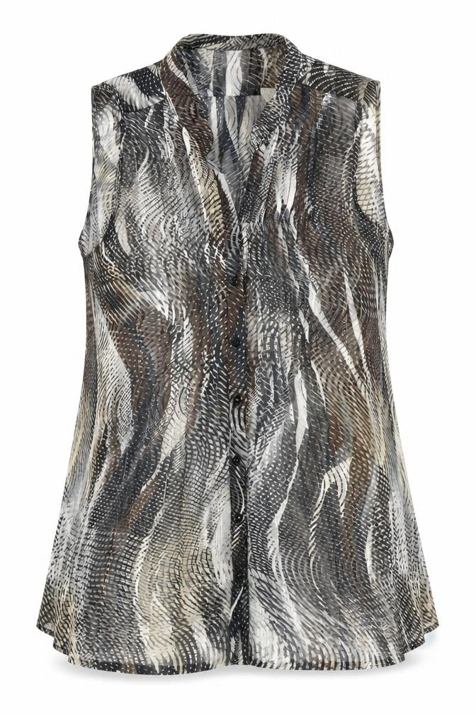 Wallis Womens Multicoloured Geometric Polyester Camisole Blouse Size S Collared