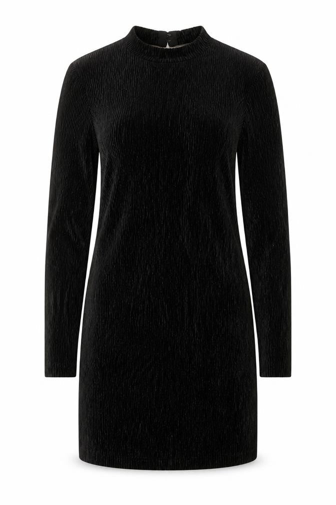 H&M Womens Black Polyester Bodycon Size XS Mock Neck Hook & Eye - Open Back