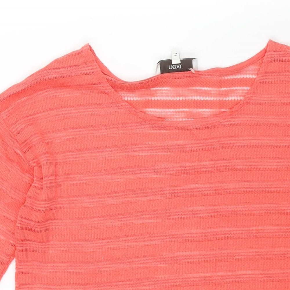 NEXT Womens Pink Polyester Basic Blouse Size 12 Round Neck