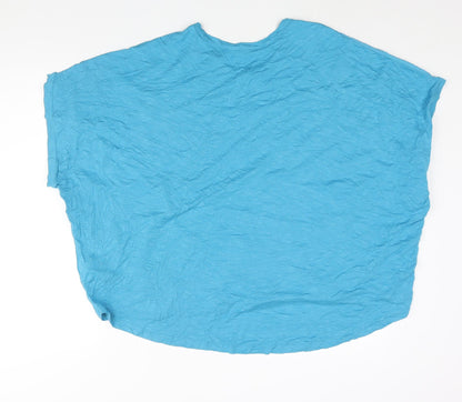 Next Womens Blue Modal Basic Blouse Size 22 Round Neck