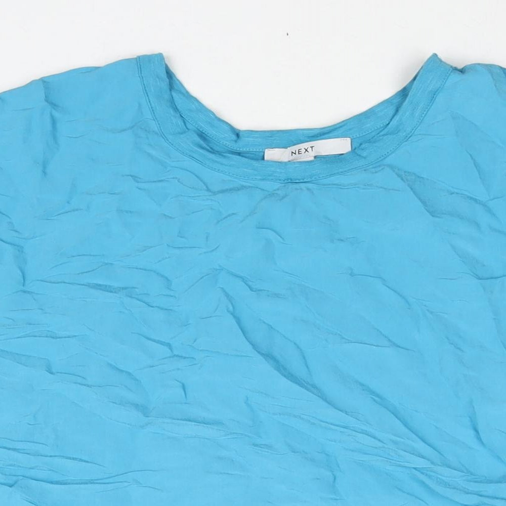 NEXT Womens Blue Modal Basic Blouse Size 22 Round Neck