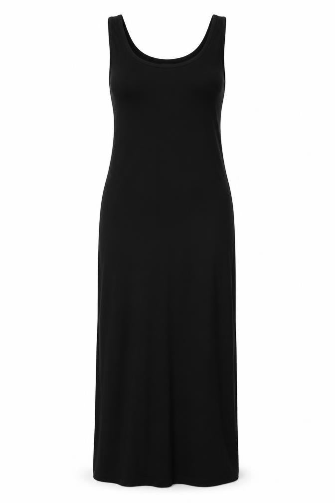 J. Taylor Womens Black Acetate Maxi Size 14 Scoop Neck Pullover - Side Slit