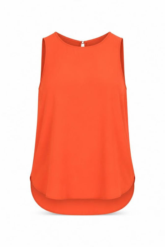 New Look Womens Red Polyester Camisole Blouse Size 8 Round Neck