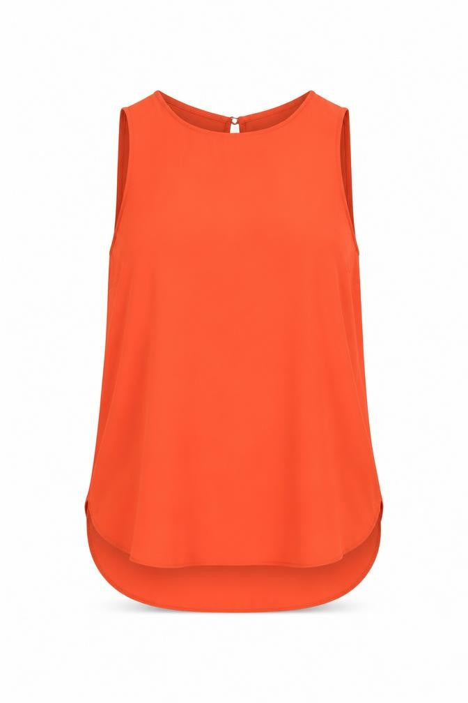 New Look Womens Red Polyester Camisole Blouse Size 8 Round Neck