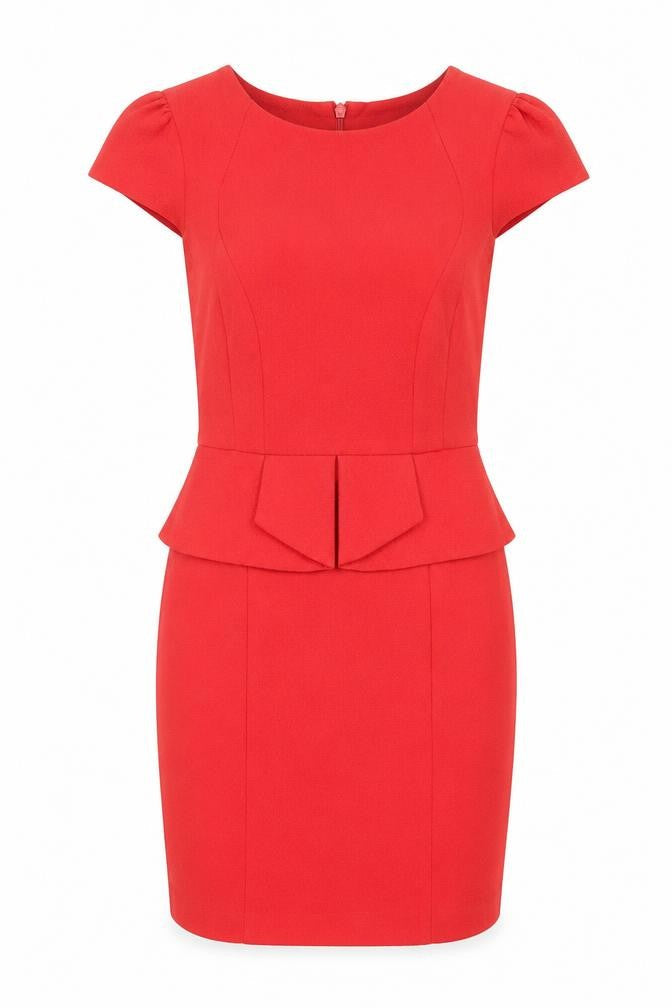 Miss Selfridge Womens Pink Polyester Sheath Size 10 Boat Neck Zip