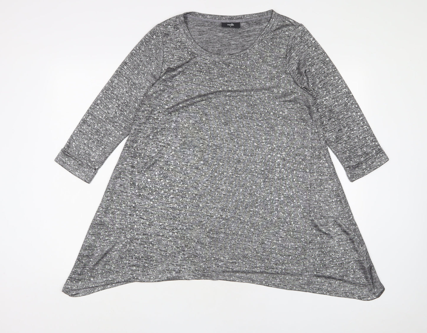 Wallis Womens Grey Polyester A-Line Size M Crew Neck Pullover