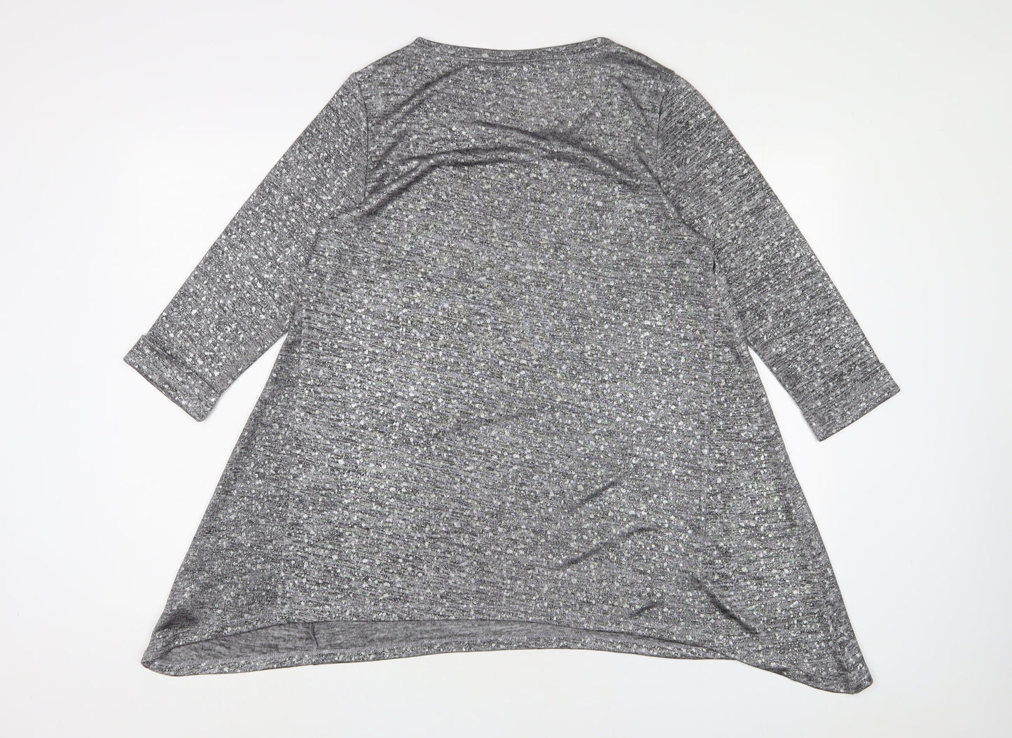Wallis Womens Grey Polyester A-Line Size M Crew Neck Pullover