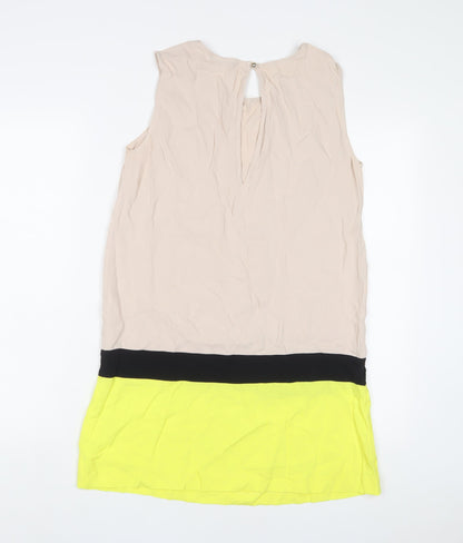 PINKO Womens Multicoloured Viscose A-Line Size 8 Scoop Neck Pullover