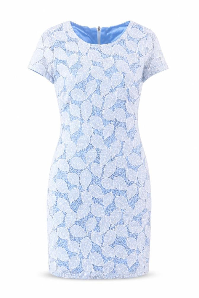 Tenki Womens Blue Polyester Bodycon Size 8 Crew Neck Zip