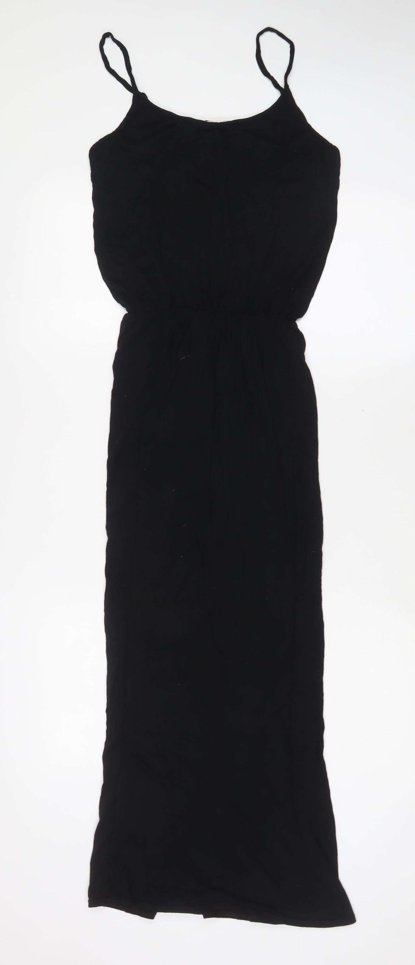 River Island Womens Black Viscose A-Line Size 8 Scoop Neck Pullover