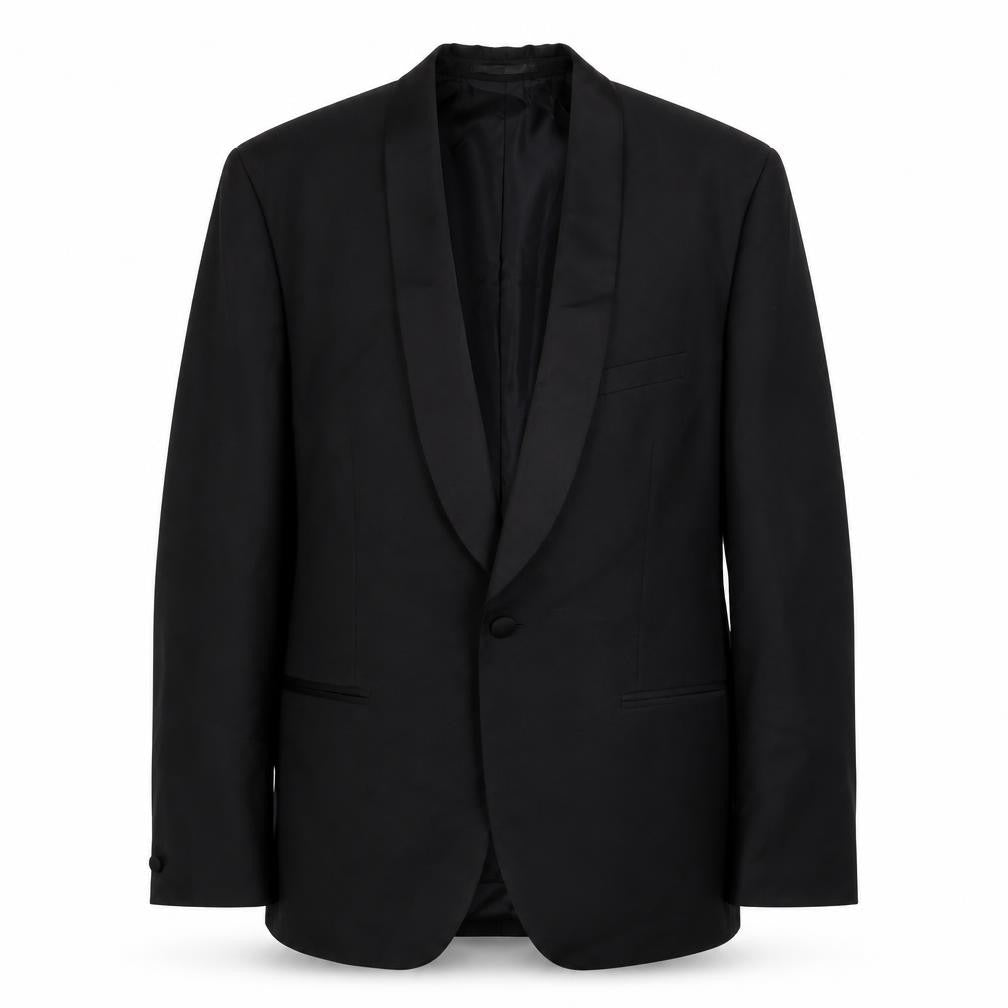 H&M Mens Black Polyester Jacket Suit Jacket Size 40 Regular