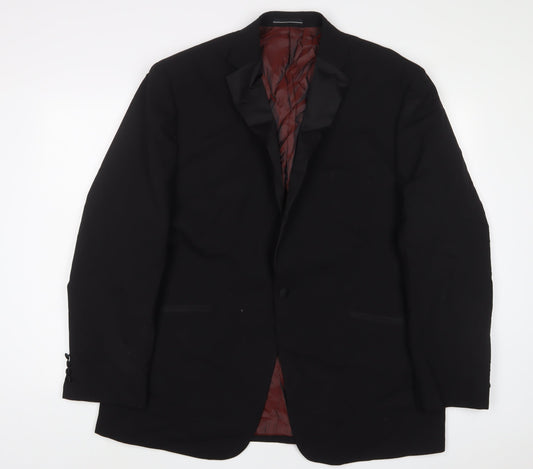 Greenwoods Mens Blue Wool Jacket Suit Jacket Size 46 Regular