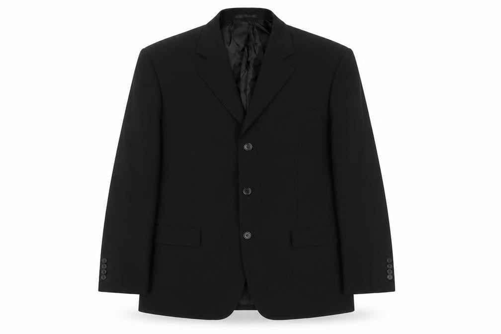 George Mens Black Polyester Jacket Suit Jacket Size 42 Regular