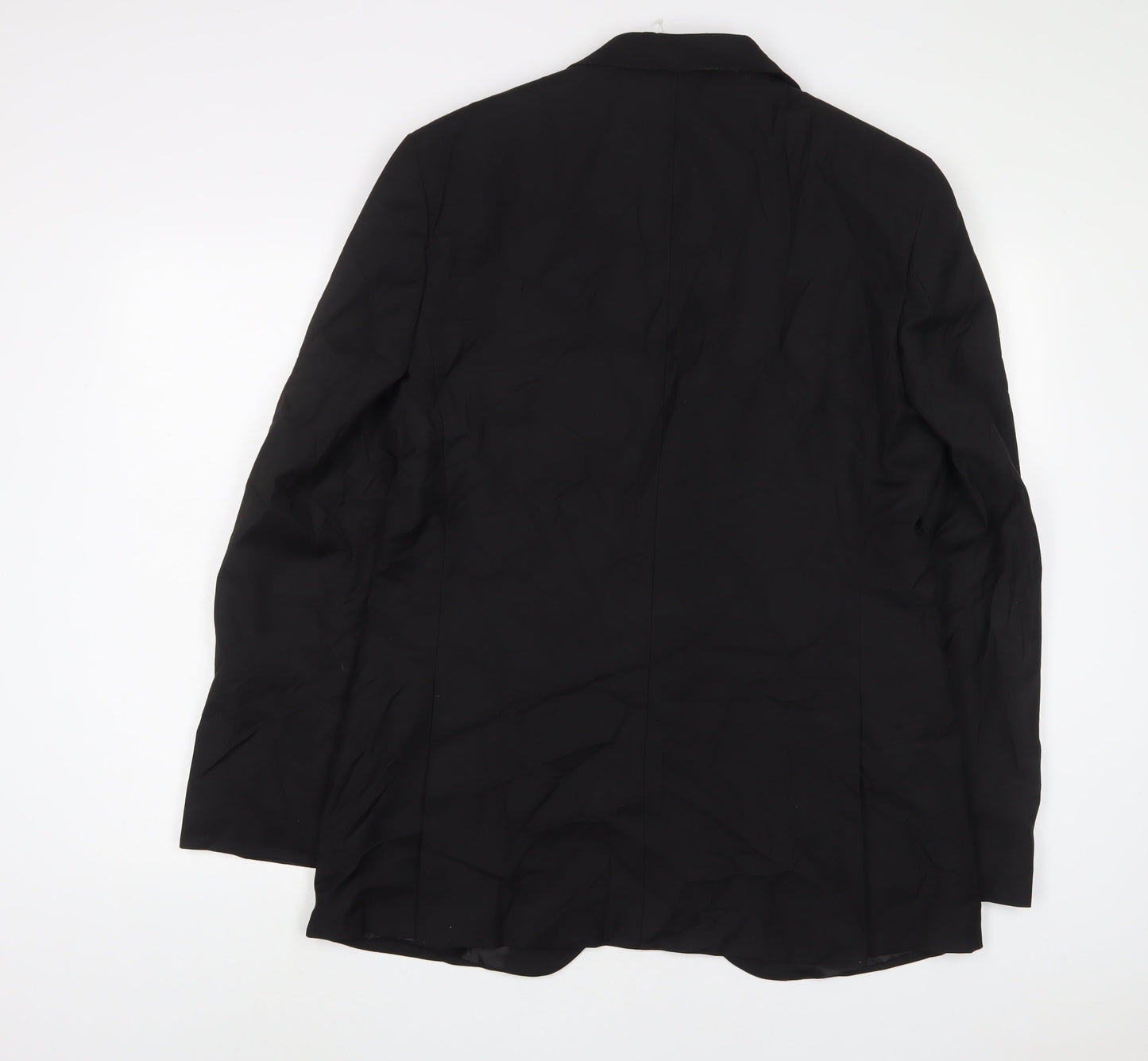 Marks and Spencer Mens Black Polyester Jacket Suit Jacket Size 40 Regular
