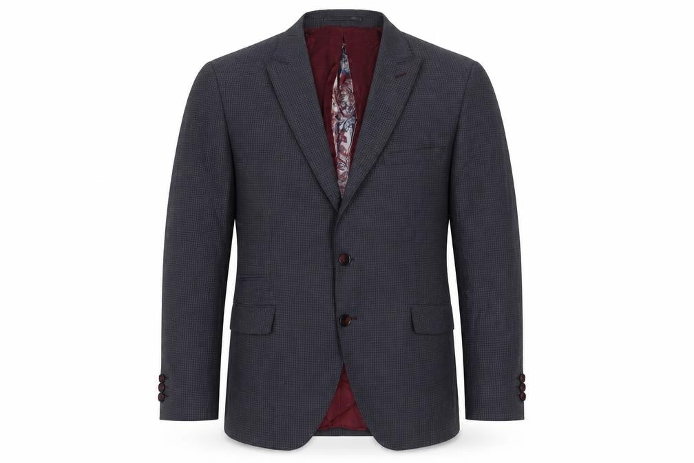 Benetti Mens Grey Wool Jacket Suit Jacket Size 40 Regular
