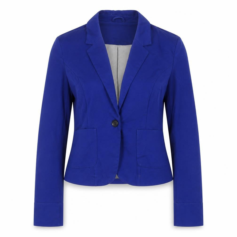 VERO MODA Womens Blue Jacket Blazer Size L Button