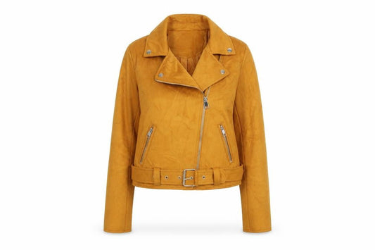 New Look Womens Yellow Jacket Size 12 Zip - Belted