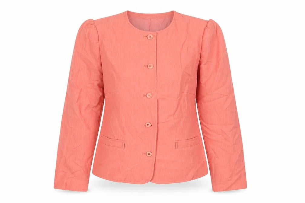Dereta Womens Pink Jacket Blazer Size 16 Button