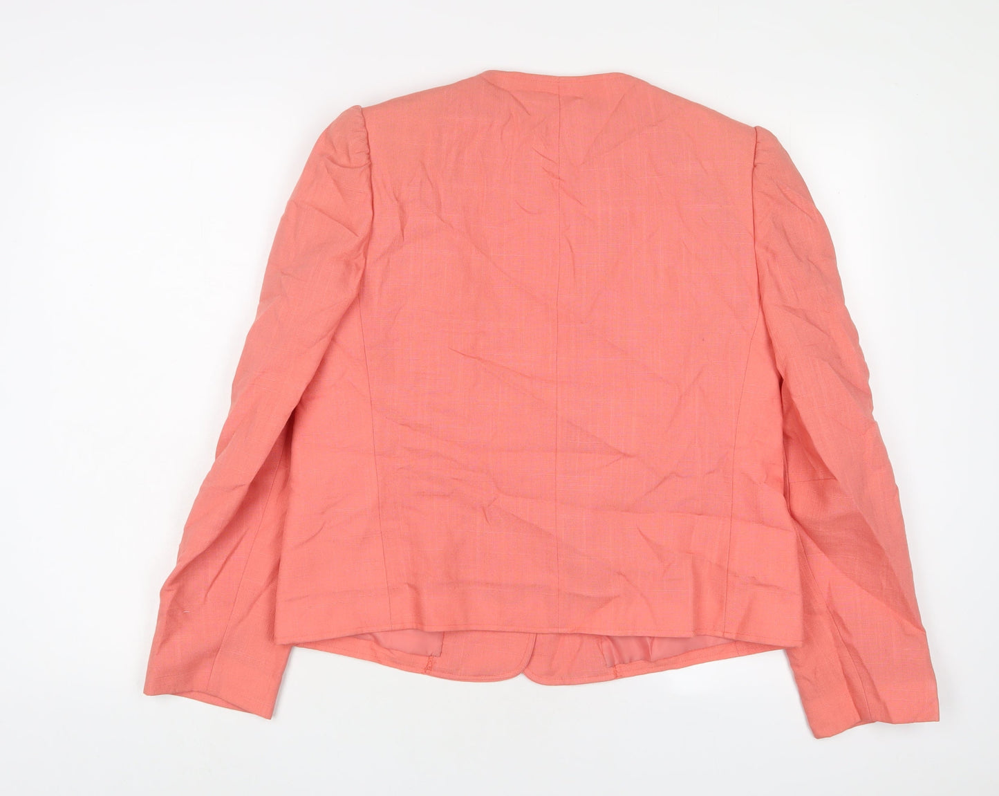 Dereta Womens Pink Jacket Blazer Size 16 Button