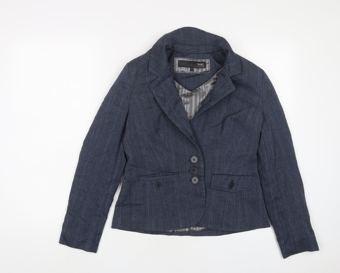 NEXT Womens Blue Jacket Blazer Size 10 Button